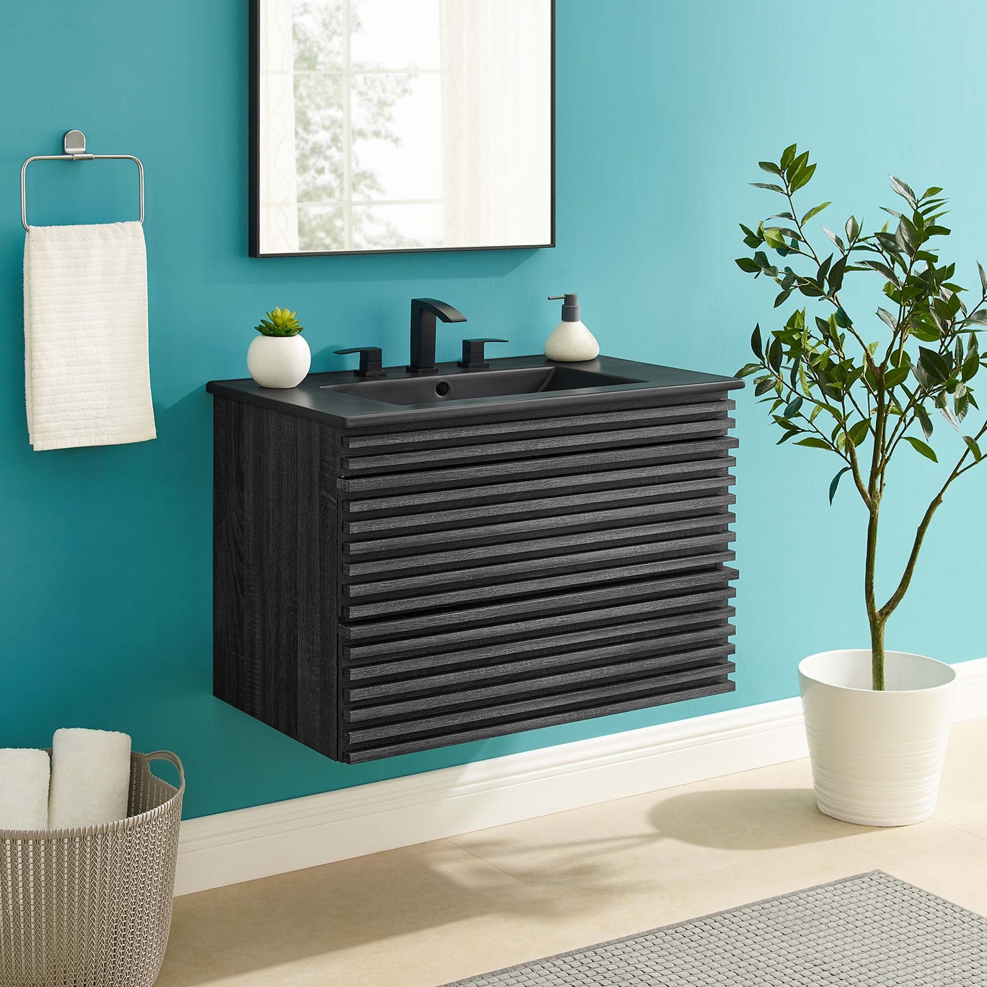 Render 30" WallMount Bathroom Vanity (Sink Basin Not Included) Bed